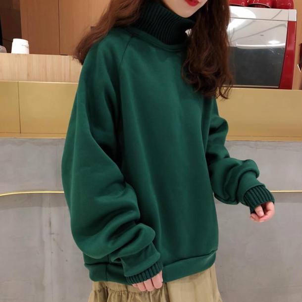 ステッチハイカラーレイヤードスウエット 4762-画像5-韓国ファッション通販POPREA［ポップリア］