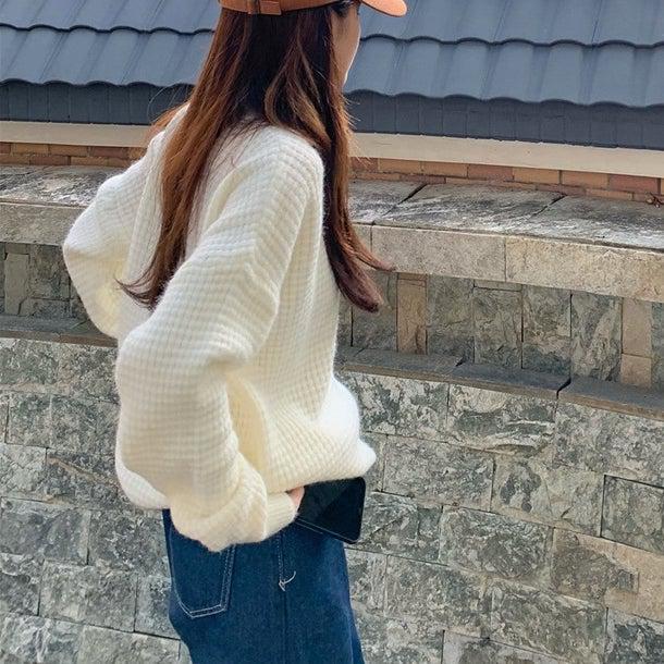 ワッフルベーシックプルオーバー 4958-画像5-韓国ファッション通販POPREA［ポップリア］