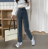 ハイウエストワイルドレッグデニムパンツ 5074-画像5-韓国ファッション通販POPREA［ポップリア］