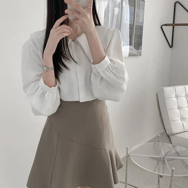 ダブルハンサムカットカラーブラウス 5113-画像5-韓国ファッション通販POPREA［ポップリア］