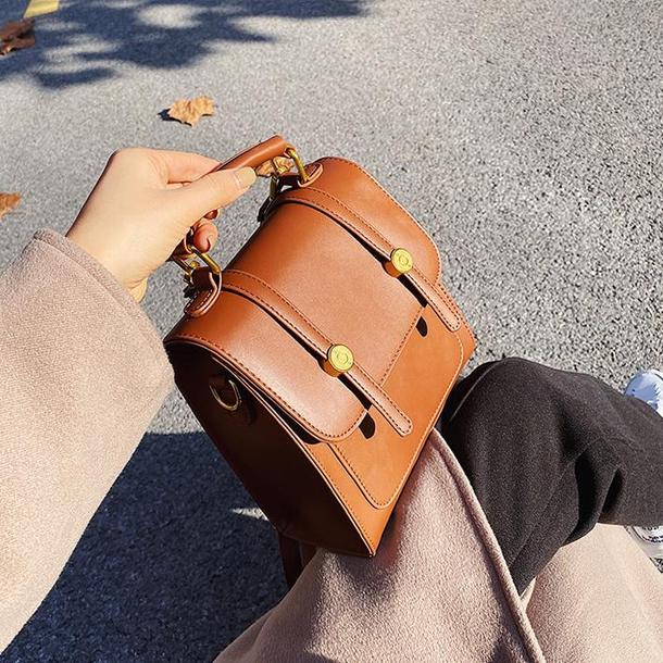 レザー調スクエアスモールバッグ 4831-画像5-韓国ファッション通販POPREA［ポップリア］