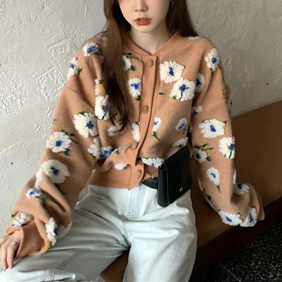 フラワーボアショートジャケット 4737-画像5-韓国ファッション通販POPREA［ポップリア］