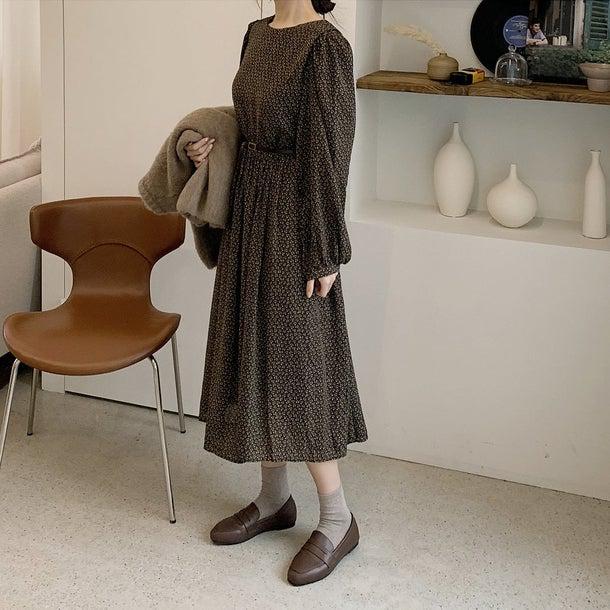 ウールタッチカーディガンワンピースセット 4938-画像5-韓国ファッション通販POPREA［ポップリア］