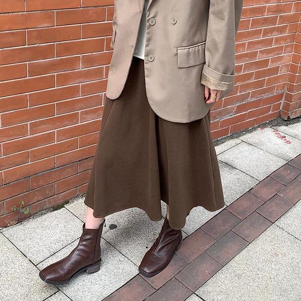 ハイウエストフレアスカート 4888-画像5-韓国ファッション通販POPREA［ポップリア］