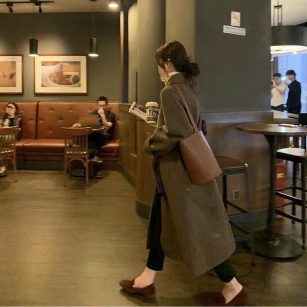 ステンカラービターショコラコート 4783-画像5-韓国ファッション通販POPREA［ポップリア］