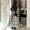 ハイウエストウールチェックワイドパンツ 4841-画像5-韓国ファッション通販POPREA［ポップリア］