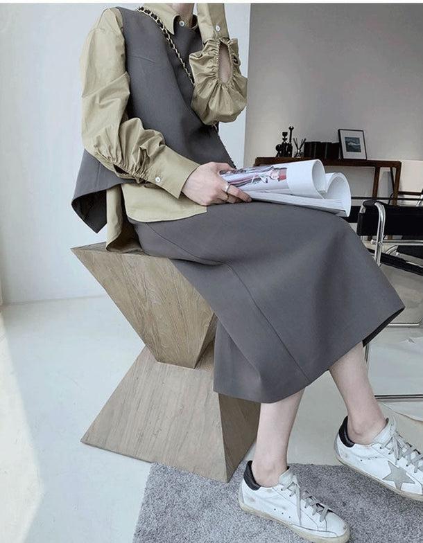 スリーピーススーツセットアップ 5044-画像5-韓国ファッション通販POPREA［ポップリア］