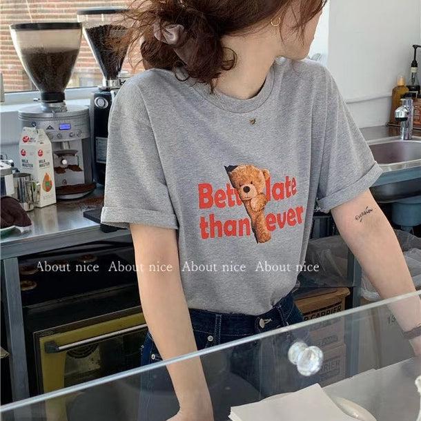 くまちゃんTシャツ 5103-画像5-韓国ファッション通販POPREA［ポップリア］