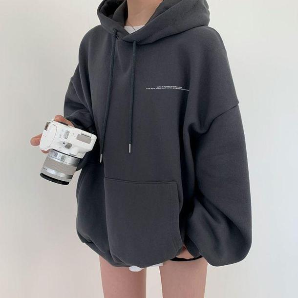 ムーンロゴオーバーパーカ 4926-画像5-韓国ファッション通販POPREA［ポップリア］