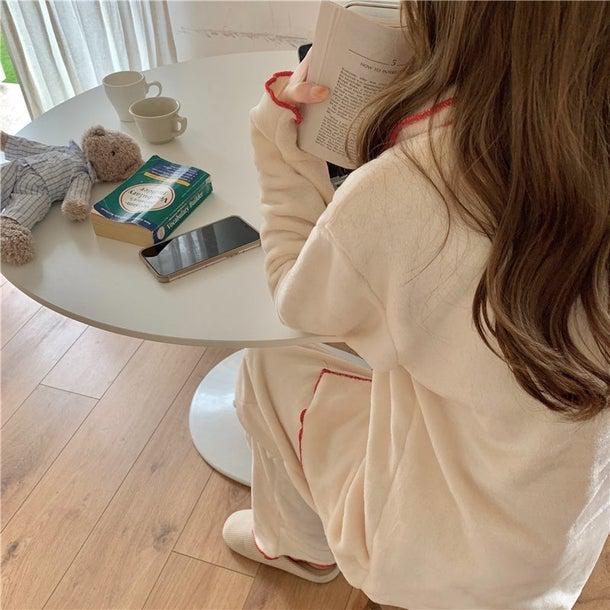 ふわふわベロアパジャマ 4961-画像5-韓国ファッション通販POPREA［ポップリア］