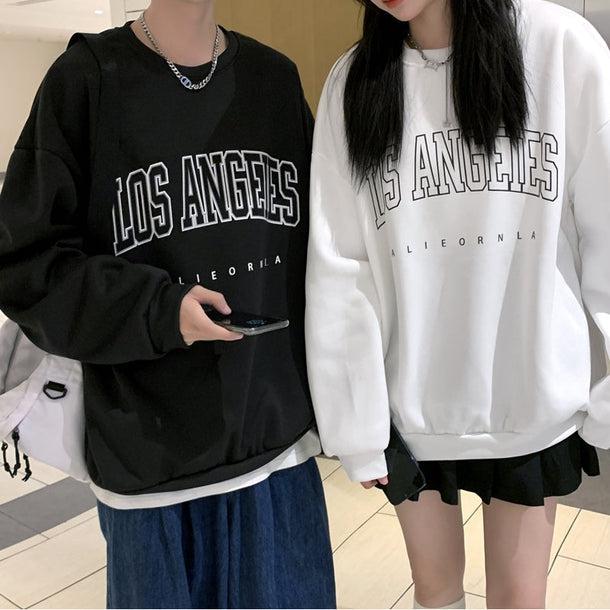 レタープリントルーズスウエット 5017-画像5-韓国ファッション通販POPREA［ポップリア］