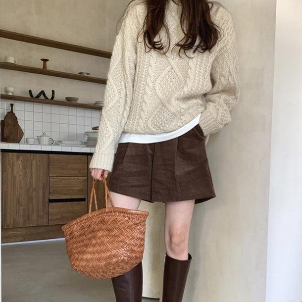 コーデュロイハーフパンツ 5019-画像5-韓国ファッション通販POPREA［ポップリア］