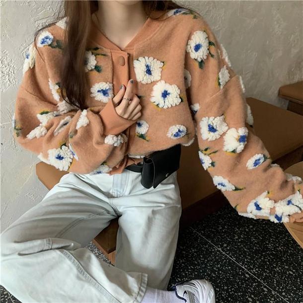 フラワーボアショートジャケット 4737-画像6-韓国ファッション通販POPREA［ポップリア］