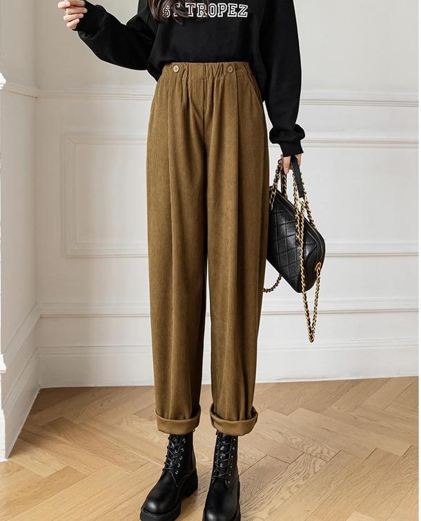 コーデュロイハイウエストパンツ 4755-画像6-韓国ファッション通販POPREA［ポップリア］