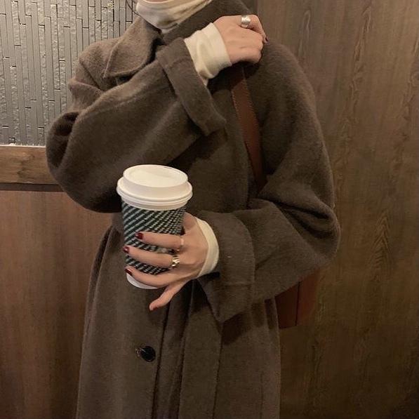 ステンカラービターショコラコート 4783-画像6-韓国ファッション通販POPREA［ポップリア］