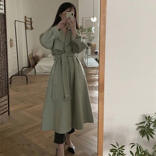 ラペルレディロングコート 4932-画像6-韓国ファッション通販POPREA［ポップリア］