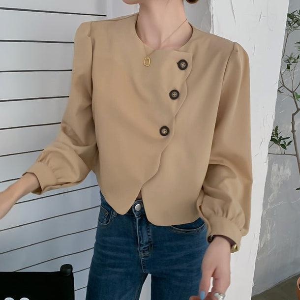 ロングスリーブショートブラウス 5089-画像6-韓国ファッション通販POPREA［ポップリア］