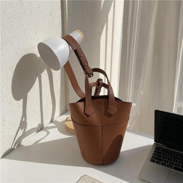 レザー調ポータブルバケットバッグ 4835-画像6-韓国ファッション通販POPREA［ポップリア］
