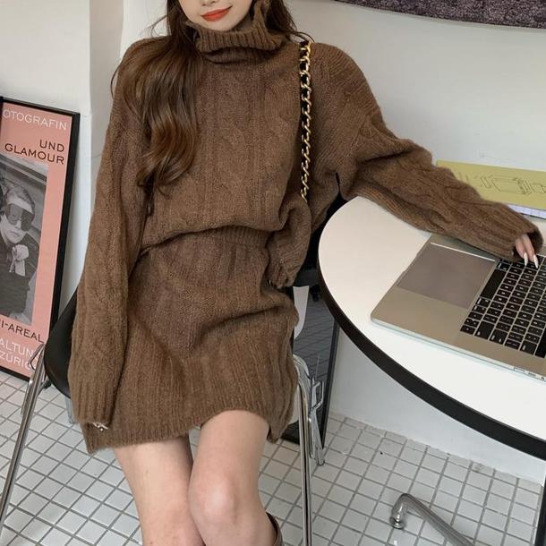 マシュマロケーブルニットセットアップ 4915-画像6-韓国ファッション通販POPREA［ポップリア］