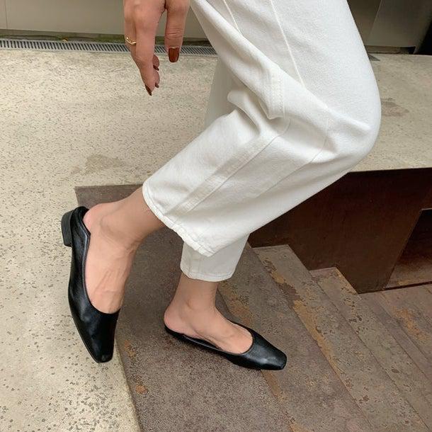 クロップドホワイトデニムパンツ 4994-画像6-韓国ファッション通販POPREA［ポップリア］