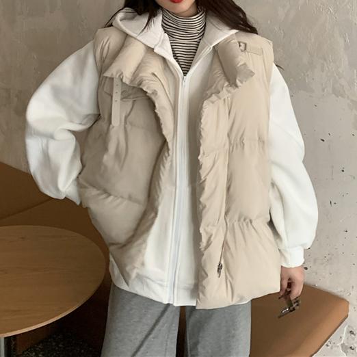 ハイネックベルトポイントダウンベスト 4907-画像6-韓国ファッション通販POPREA［ポップリア］