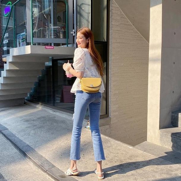 フラワー刺繍パフスリーブブラウス 5203-画像6-韓国ファッション通販POPREA［ポップリア］