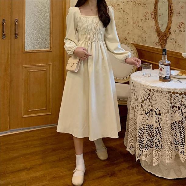 スクエアネックフランスワンピース 4876-画像6-韓国ファッション通販POPREA［ポップリア］