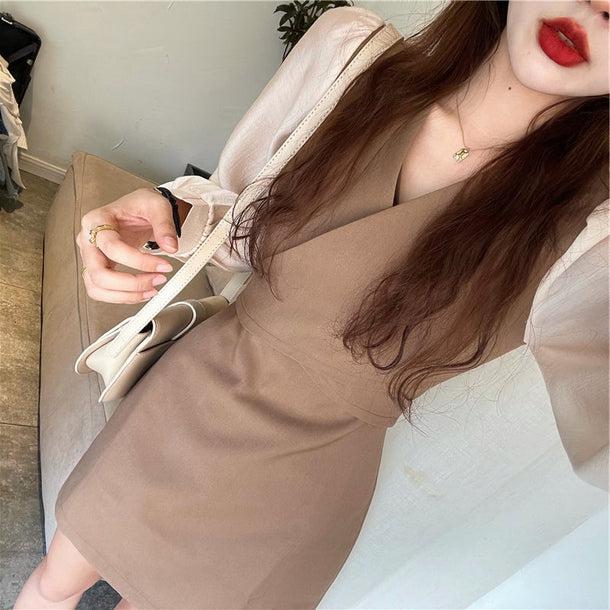 バックリボンドッキングワンピ 5160-画像6-韓国ファッション通販POPREA［ポップリア］