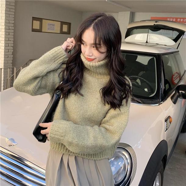 ベーシックタートルネックショートニット 4871-画像6-韓国ファッション通販POPREA［ポップリア］