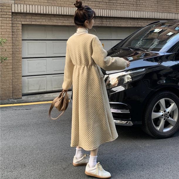 Vネックキルティングワンピース 5033-画像6-韓国ファッション通販POPREA［ポップリア］