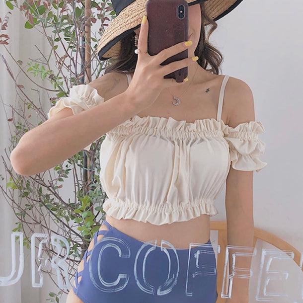 ハイウエストフリルオフショルダー 5206-画像6-韓国ファッション通販POPREA［ポップリア］