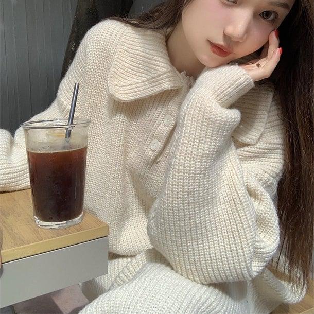 ワッフルミディニットワンピース 4933-画像6-韓国ファッション通販POPREA［ポップリア］