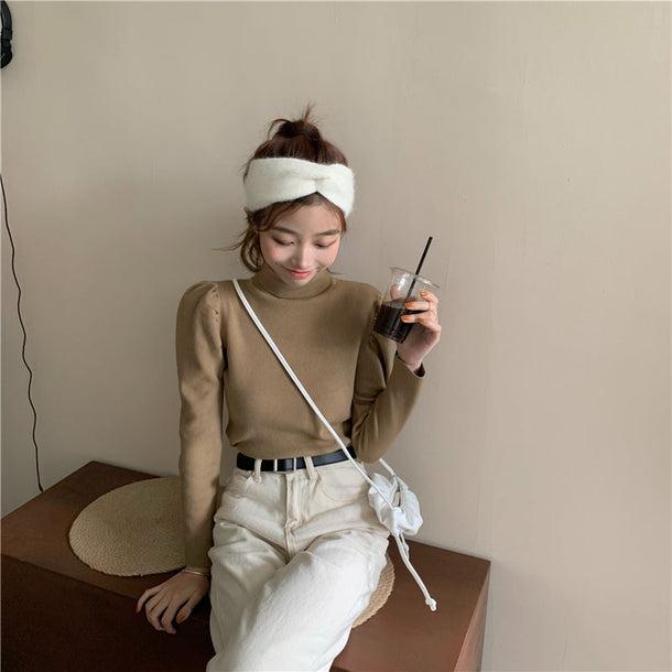 パフスリデザインニット 5024-画像6-韓国ファッション通販POPREA［ポップリア］