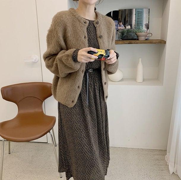 ウールタッチカーディガンワンピースセット 4938-画像6-韓国ファッション通販POPREA［ポップリア］