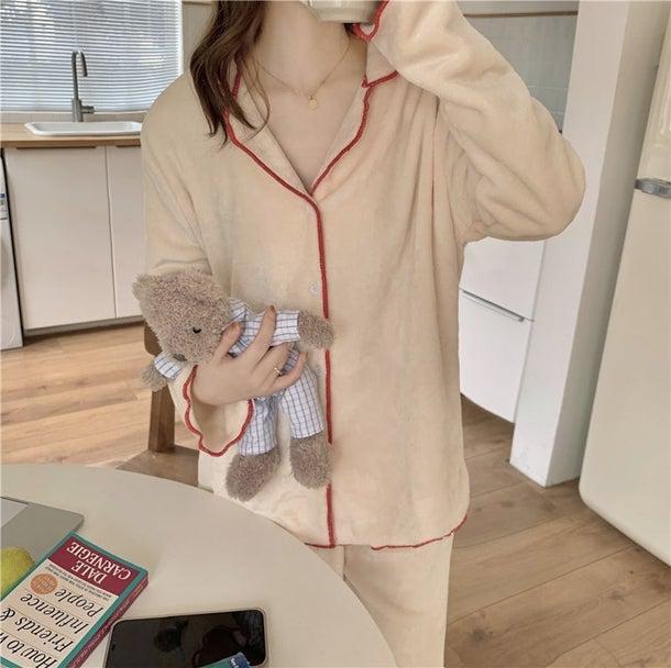 ふわふわベロアパジャマ 4961-画像6-韓国ファッション通販POPREA［ポップリア］