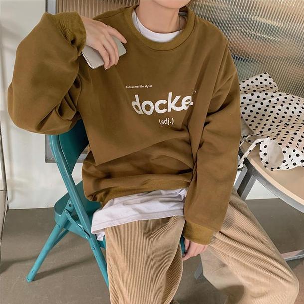 シンプルロゴルーズトレーナー 4854-画像6-韓国ファッション通販POPREA［ポップリア］