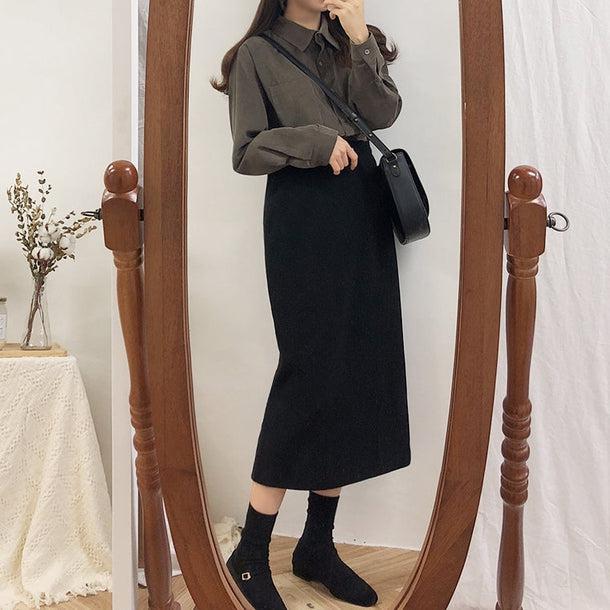 ブラックミディスカート 5026-画像7-POPREA