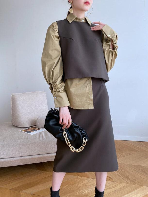 スリーピーススーツセットアップ 5044-画像7-韓国ファッション通販POPREA［ポップリア］