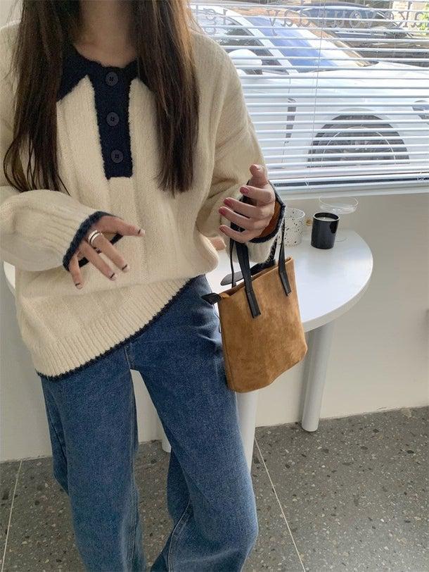 ルーズポロニット 4976-画像7-韓国ファッション通販POPREA［ポップリア］