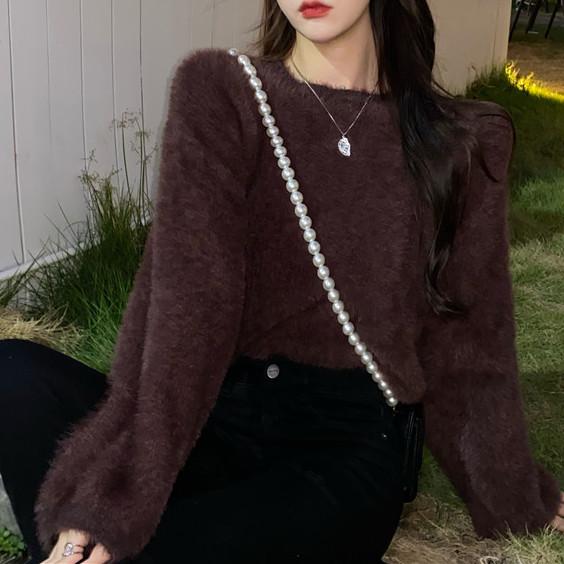 ショートウールニットトップス 4887-画像7-韓国ファッション通販POPREA［ポップリア］