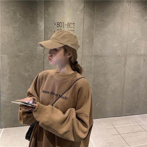 バックアメリカンプリントトレーナー 4844-coffee_お取り寄せ4844-画像7-韓国ファッション通販POPREA［ポップリア］