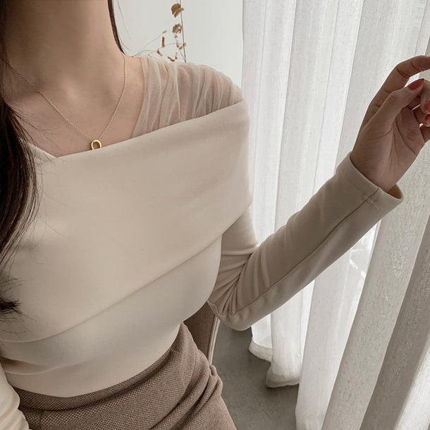 ドレッシーシアーブラウス 5049-画像7-韓国ファッション通販POPREA［ポップリア］