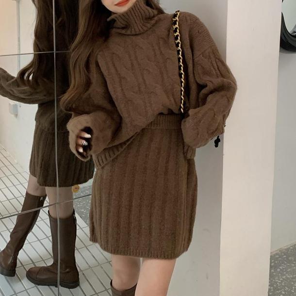 マシュマロケーブルニットセットアップ 4915-画像7-韓国ファッション通販POPREA［ポップリア］