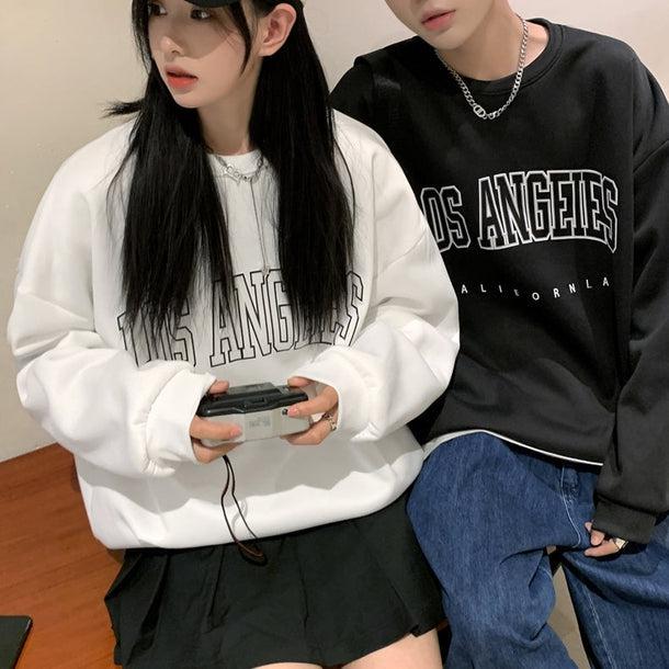 レタープリントルーズスウエット 5017-画像7-韓国ファッション通販POPREA［ポップリア］