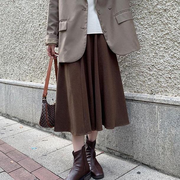 ハイウエストフレアスカート 4888-画像7-韓国ファッション通販POPREA［ポップリア］