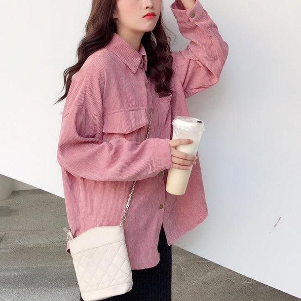 コーディロイスナップボタンジャケット 5231-画像7-韓国ファッション通販POPREA［ポップリア］