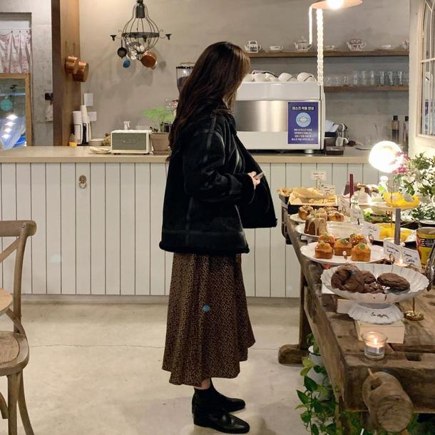 レトロフラワーVネックワンピ 4763-画像7-韓国ファッション通販POPREA［ポップリア］