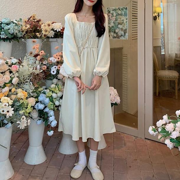 スクエアネックフランスワンピース 4876-画像7-韓国ファッション通販POPREA［ポップリア］