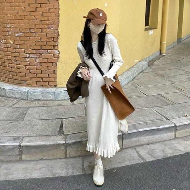 リブニットスリムワンピース 4936-画像7-韓国ファッション通販POPREA［ポップリア］