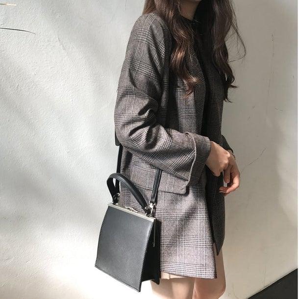 グレンチェックテーラードジャケット 4971-画像8-韓国ファッション通販POPREA［ポップリア］